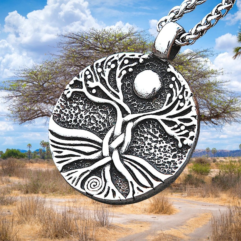 New Stainless Steel Viking Life of Meaning  Pendant Necklace